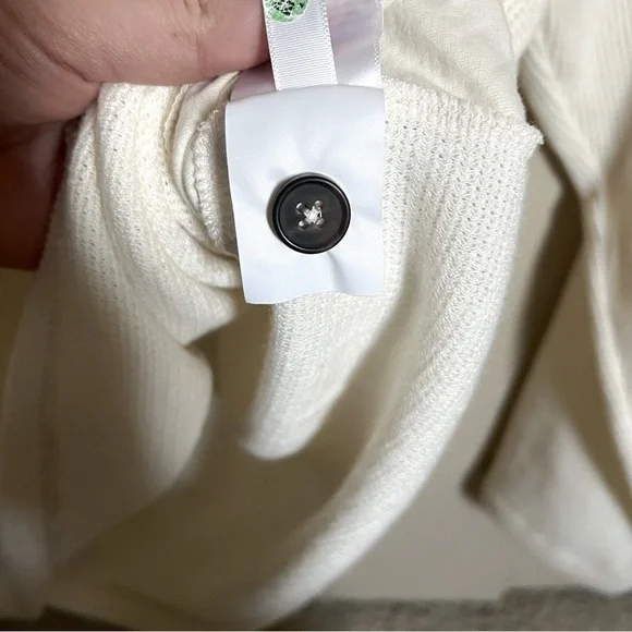 Madewell Mock Neck Button Back Top, Size M - Picture 7 of 8